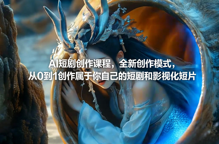 AI短剧创作课程，全新创作模式，从0到1创作属于你自己的短剧和影视化短片-heijinzy