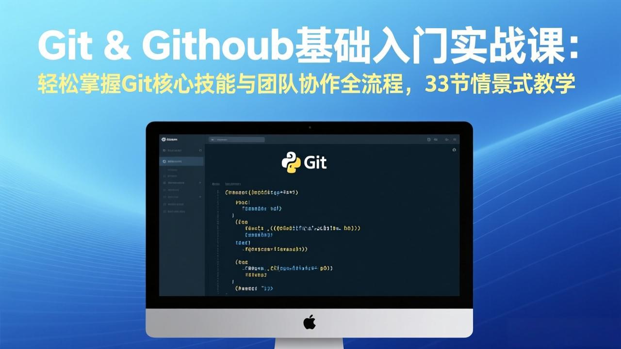 Git & GitHub基础入门实战课：轻松掌握Git核心技能与团队协作全流程，33节情景式教学-heijinzy