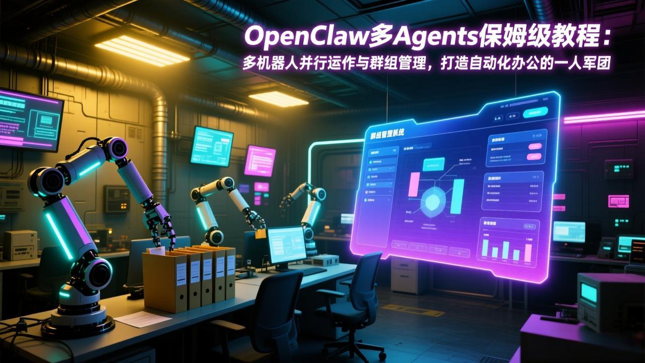 OpenClaw多Agents保姆级教程：多机器人并行运作与群组管理，打造自动化办公的一人军团-heijinzy